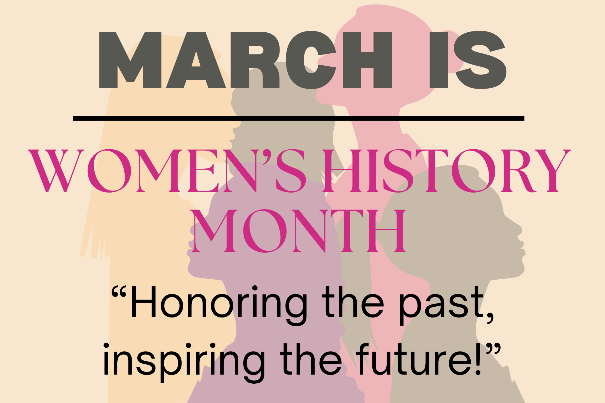 Beige Illustrative Floral Women's History Month Instagram Post